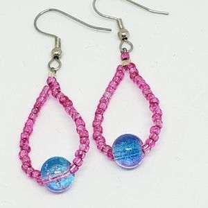 Dangling earrings, beaded earrings, handmade